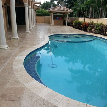 Pool Deck Sealed with Cobble Loc