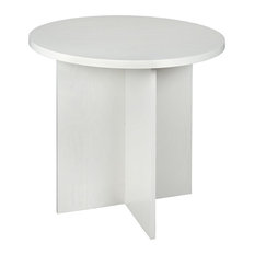 30 Inch Round Dining Tables Houzz Mod 30 Round Table White Wood Grain