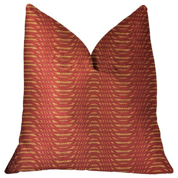 New Earth Ripple Red Luxury Throw Pillow, 24"x24"