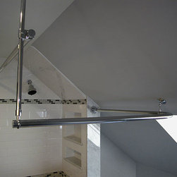 Custom Ceiling to Wall Shower Rod - Shower Curtain Rods
