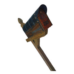 Rustic mailbox post mounted - Mailboxes