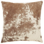 Mina Victory - Mina Victory Couture Rug Free Form Leather 20" X 20" Brown Indoor Throw Pillow - Dazzle your eyes and feed your senses with the Mina Victory Couture Collection. Featuring unique designs, these lambswool and cowhide rugs add chic style to your decor. Couture creates a beautiful focal point for your furnishings and is great as part of a layered look.