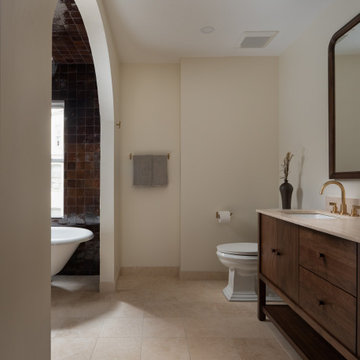 Classic Meets Modern: Elegant Bathroom in Dark Textures in Washington, D.C