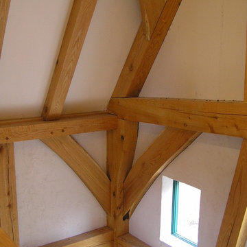 Detail of English tying joint and rafters, Pembroke Cottage.