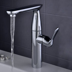 Contemporary Centerset Chrome Finish Bathroom Sink Tap T0551 - Bathroom Sink Faucets