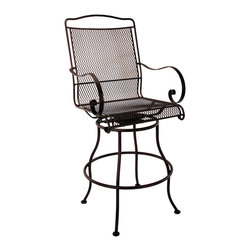 Avalon Swivel Bar Stool With Arms - Outdoor Bar Stools And Counter Stools
