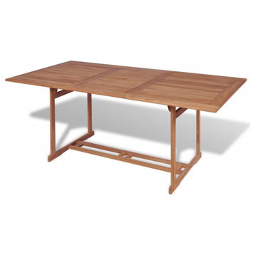 Vidaxl Garden Table 70.9"x35.4"x29.5" Solid Teak Wood