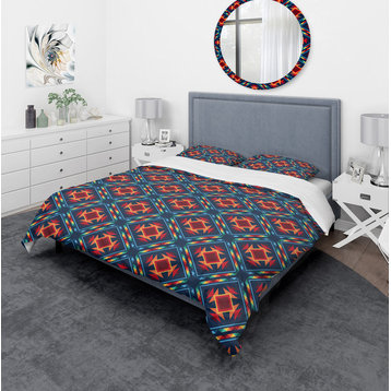 Tribal Abstract Pattern Bohemian and Eclectic Duvet Cover, Twin