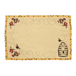 Nancys Nook Cambrie Lane Bee Hive Placemat, Set of 2 - Placemats