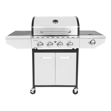 Propene Grill, Double Shelf Design With 4 Burners & Cabinet Grill for BBQ