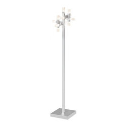 Bright Satin Aluminum Finish 13 Light Floor Lamp  by Sonneman  Connetix - Lighting
