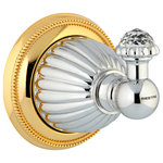 Bronces Mestre - Artica Swarovski robe hook . Towel hook. Luxury bath fixtures, Chrome-Gold - Regency Style is a refined interpretation of French art and architecture from the XIV century that incorporates an aesthetic of harmony and elegance of artistic and decorative pieces.