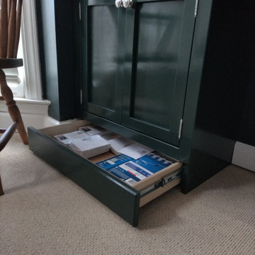 British Racing Green Study Bookshelves
