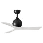 Matthews Fan - Irene-3, Ceiling Fan, Matte Black Finish/Matte White Blades, 42" - Cutting a figure like no other, the Irene-3 is rustic, yet strikingly modern design that transforms the look of any space it inhabits. Lauded by designers for how the solid wooden blades are neatly joined, this indoor ceiling fan makes your space feel cooler and more comfortable. The globe-shaped body makes the style more personable, and even helps uphold that signature minimal profile. As the original model that started the line, the Irene-3 brings a warm and natural feel to any modern home.