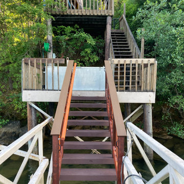 Finished new steps to boat dock