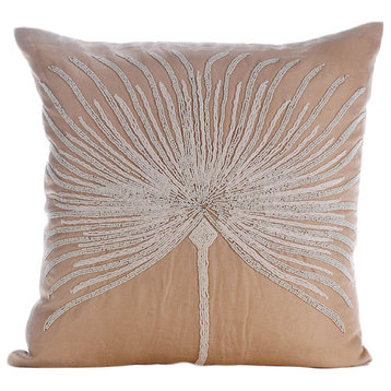 Beige Decorative Pillow 20"x20" Outdoor Chair Cushions, Cotton, Fragrant Dream