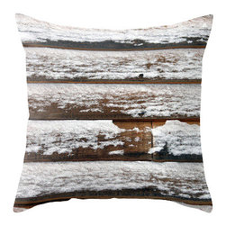 BACK to BASICS - Snow on Wood Pillow Cover, 20x20 - Decorative Pillows