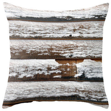 Snow on Wood Pillow Cover, 20x20