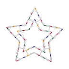 18" Lighted Star Christmas Window Silhouette Decoration