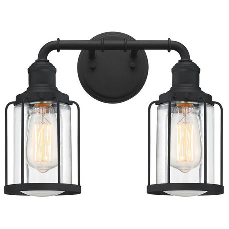 Quoizel LUD8615 2 Light 15"W Vanity Light - Earth Black