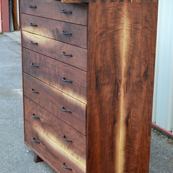 Live Edge Walnut Bookmatched Dresser - Dressers