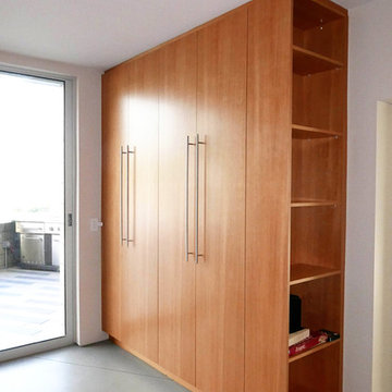 Contemporary Zebrawood & Glass Kitchen