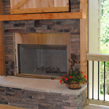Vesclub Circle Fireplace and Hearth