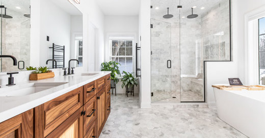 Bathroom of the Week: White, Wood and Marble for a Serene Space