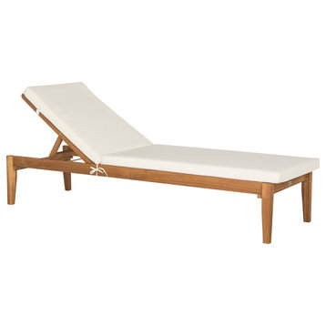 Safavieh Arcata Indoor/Outdoor Sunlounger, Teak Brown