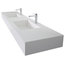 Wall-Mounted Countertop and Sink, 180 cm, Double Sink