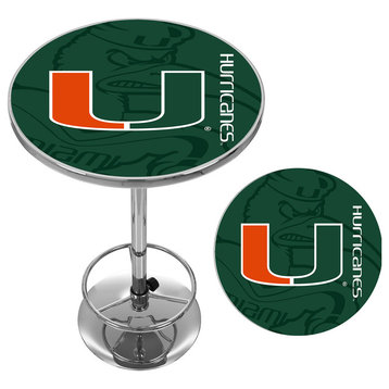 Bar Table - University of Miami Fade Bar Height Table