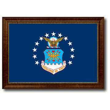 Emblem US Air Force Military Flag Canvas Print, 27"x39"