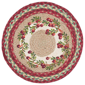 Pm-Cranberries Printed Round Placemat 15"x15"