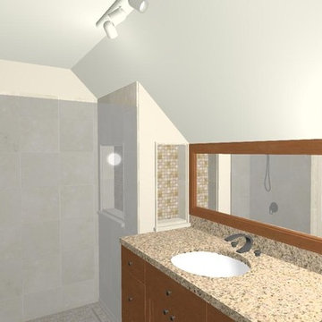 Virtual Concept - Small bathroom remodel, Columbia, CT