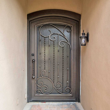 Plasma Arched Iron Entry Door