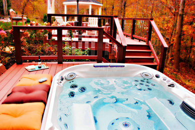 Hot Tub with surrounding deck