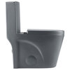 Fine Fixtures Dual-Flush Elongated One-Piece Toilet With High Efficiency Flush, Matte Grey