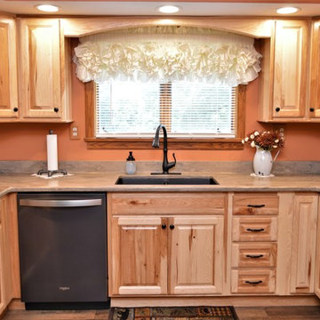 Kingsbury, IN. Haas Signature Collection. Natural Rustic Hickory Kitchen