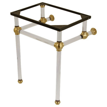 Fauceture 24" x 20-3/8" x 30" Acrylic Console Sink Legs, Brushed Brass