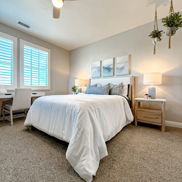 Guest Bedroom Redesign | Modern Textured Coastal Retreat