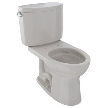 Toto Drake Ii 2-Piece Toilet, 1.28 GPF, Elongated Bowl