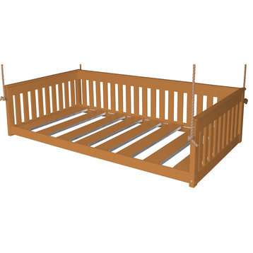 Poly Mission Hanging Daybed with Rope, Cedar, Twin