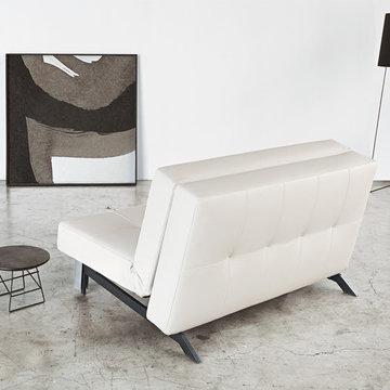 Innovation USA | TJaze White Leather Textile Sofa Bed -$1565.47