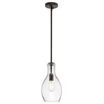 Kichler Lighting - Kichler Lighting 42456OZCLR Everly - 7" One Light Pendant - The design of this 1 light pendant from Everly collection is based on decorative blown glass containers. It features clear glass and is made memorable with the use of vintage squirrel cage filament lamps. Contemporary or traditional, this pendant can be used singularly or in multiples to elevate every room.* Number of Bulbs: 1*Wattage: 100W* BulbType: A19* Bulb Included: No