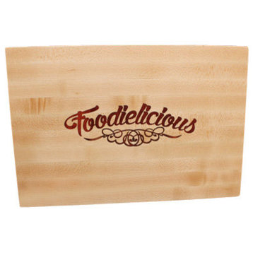 "Foodielicious" Custom Inlay Cutting Board, 8"x8"x.75"