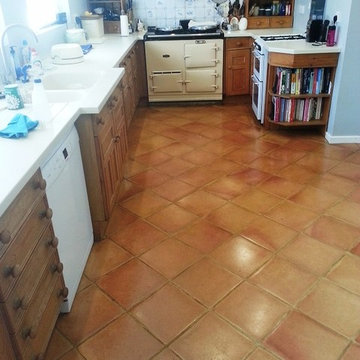 Deep Cleaning and Sealing and old Terracotta floor in Ampthill