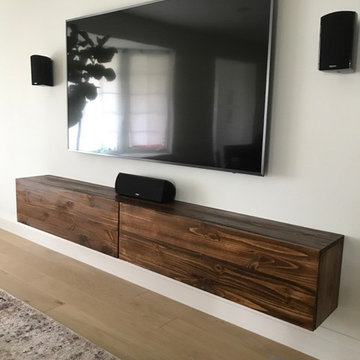 Floating TV Console with 2 Felt Lined Drawers