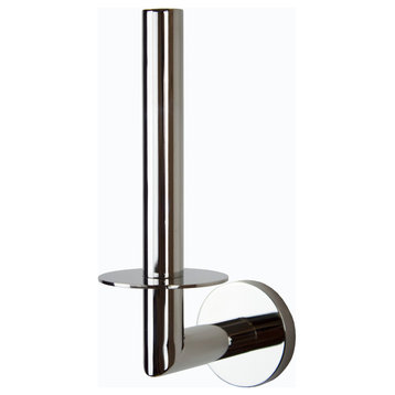 Dallas Vertical Toilet tissue holder with spare, Polished Chrome