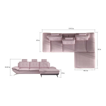 European sectional sleeper sofa ELIA