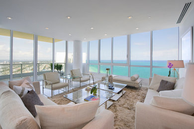 Inspiration for a contemporary living room remodel in Miami